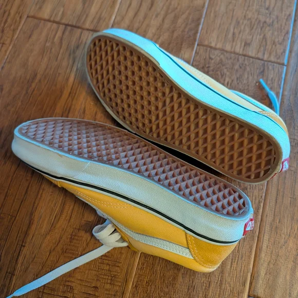 Vans Mustard and White Low-Top Sneakers - Picture 3 of 5